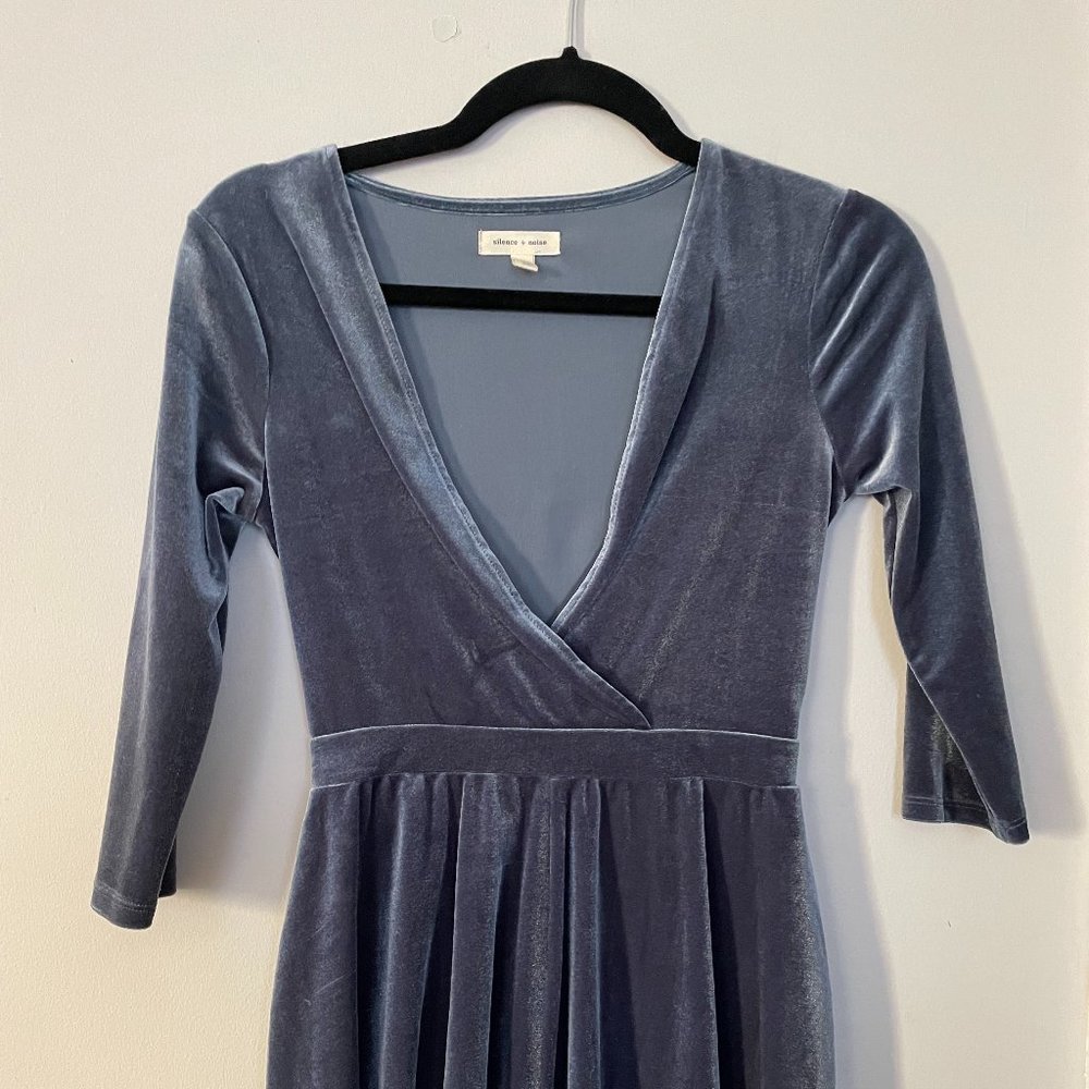Urban outfitters teal velvet romper